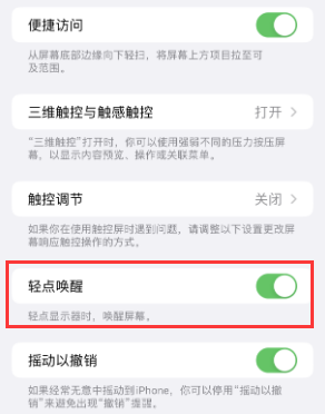 静宁苹果授权维修站分享iPhone轻点无法唤醒怎么办 