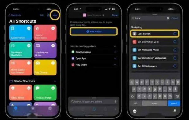 静宁苹果14锁屏维修店分享iPhone14升级iOS16.4后如何创建锁屏快捷方式 